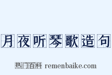 月夜听琴歌造句是什么意思的图片